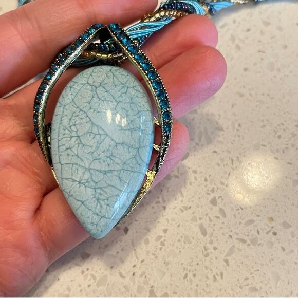 Bohemian Style Vintage Cat's Eye Stone Necklace - Picture 3 of 10